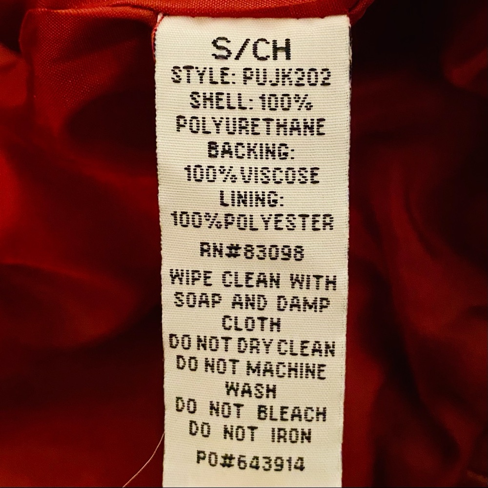 Red leather jacket - Picture 6 of 6